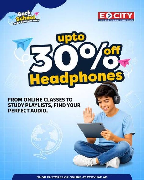 Save Up To 30% On Headphones from ECity until 20th August