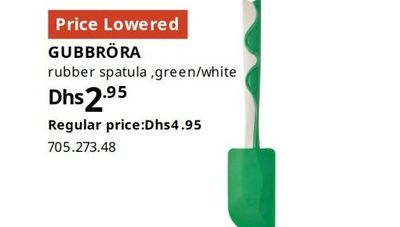 GUBBRÖRA rubber spatula, green/white