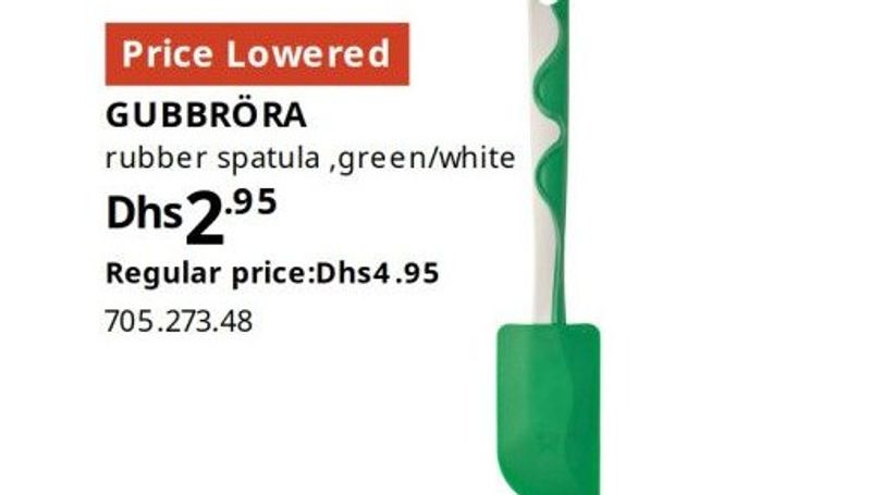 GUBBRÖRA rubber spatula, green/white