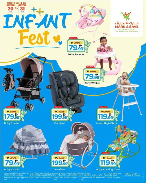 Infant Fest from Mark & Save until 31st May
