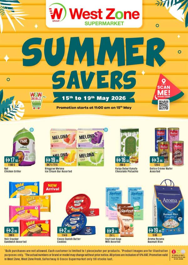 Summer Savers from West Zone until 19th May