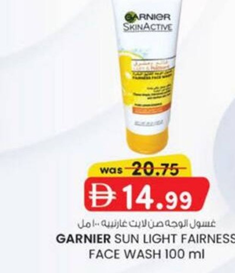 GARNIER SUN LIGHT FAIRNESS FACE WASH 100 ml