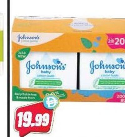 Johnson's Baby Cotton Buds 2 x 200s