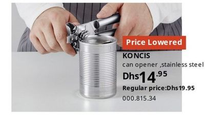 KONCIS can opener, stainless steel