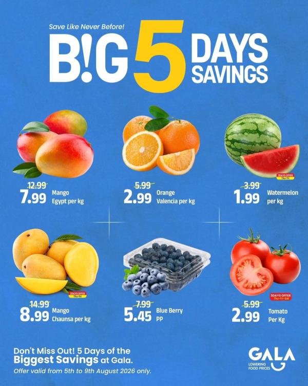 Big Deals from Gala Supermarket until 9th August