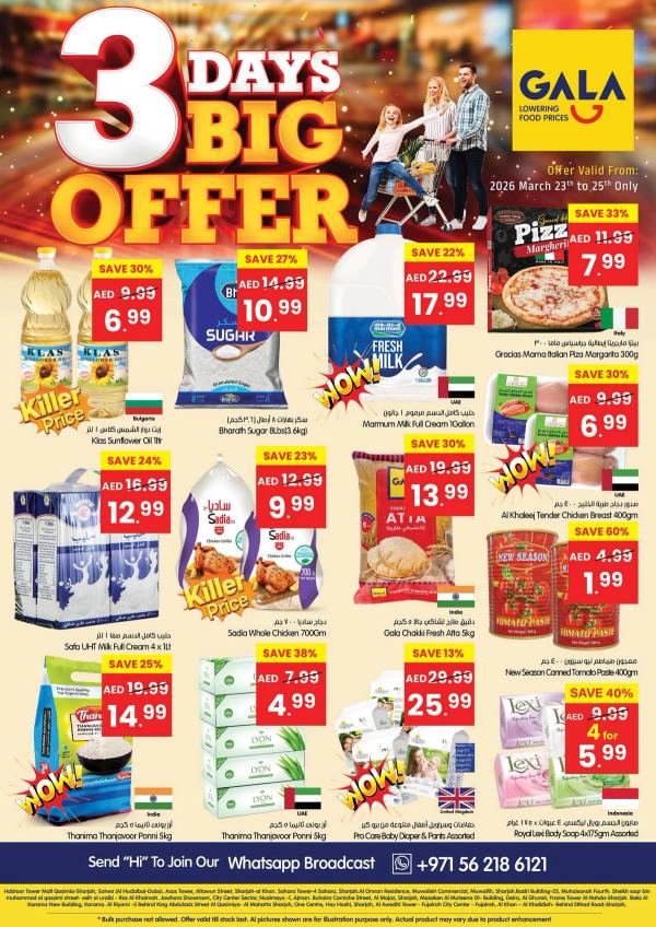 3-Days Big Offer from Gala Supermarket until 25th March