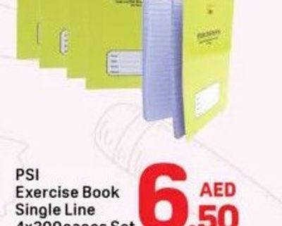 PSI Exercise Book Single Line 4x200pages Set