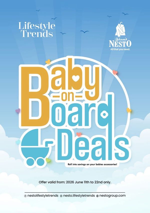 Baby Board Deals from Nesto until 22nd June