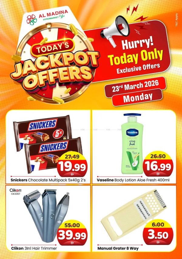 Monday Deals from Al Madina Hypermarket until 23rd March