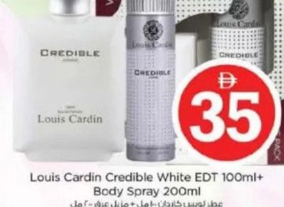 Louis Cardin Credible White EDT 100ml + Body Spray 200ml