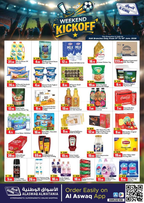 Weekend Kick Off from RAK National Markets until 14th June