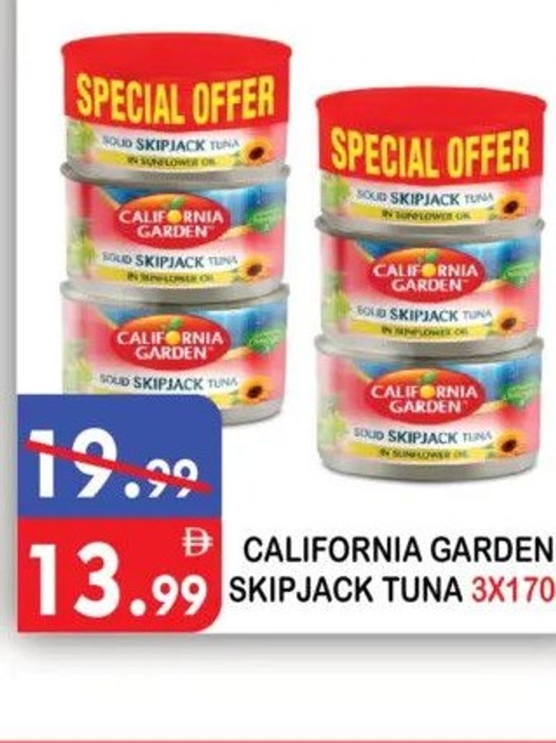 California Garden Skipjack Tuna 3x170G