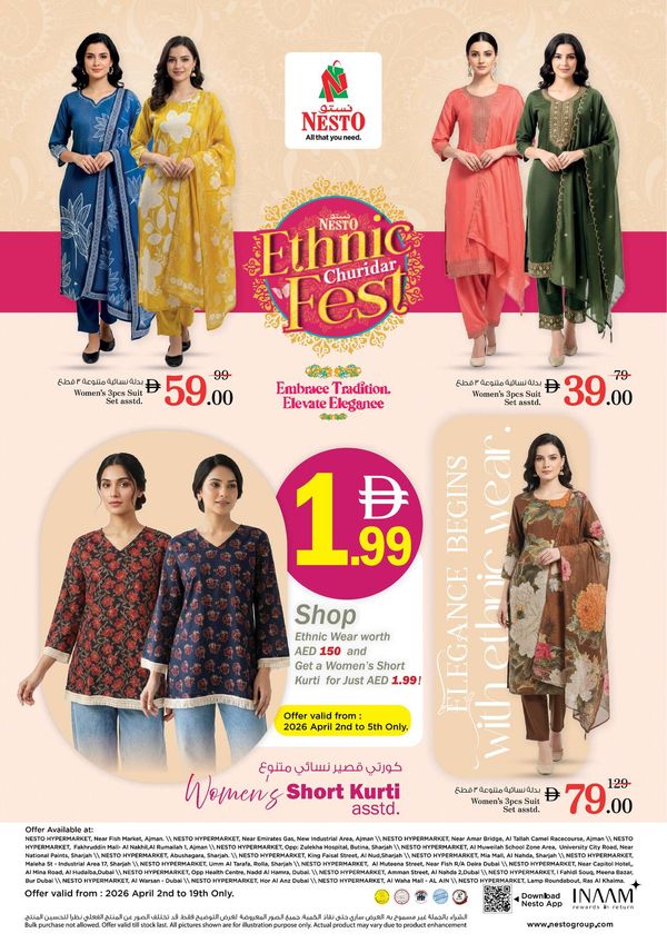 Ethnic Churidar Fest from Nesto until 19th April