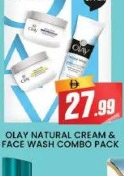 Olay Natural Cream & Face Wash Combo Pack
