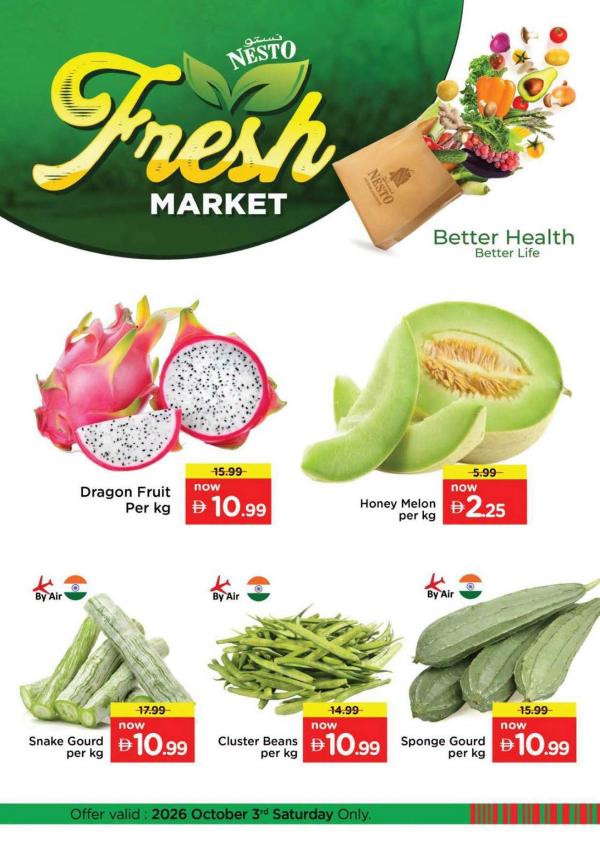 Fresh Market from Nesto until 3rd October