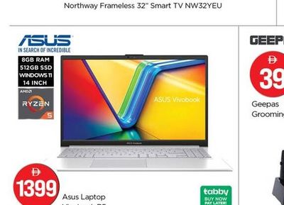 Asus Laptop Vivobook R5 8GB RAM 512GB SSD Windows 11 14 Inch