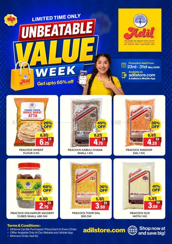 Unbeatable Value Week from Al Adil until 31st May