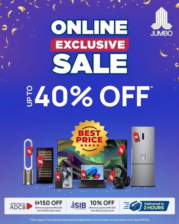 Big Sale from Jumbo until 31st March