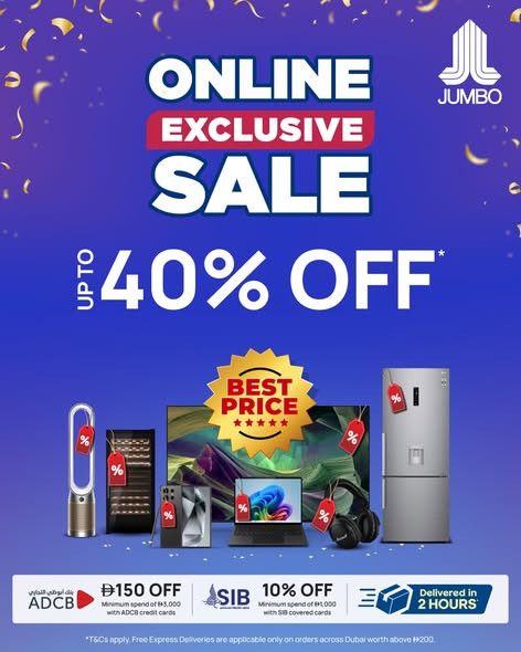 Big Sale from Jumbo until 31st March