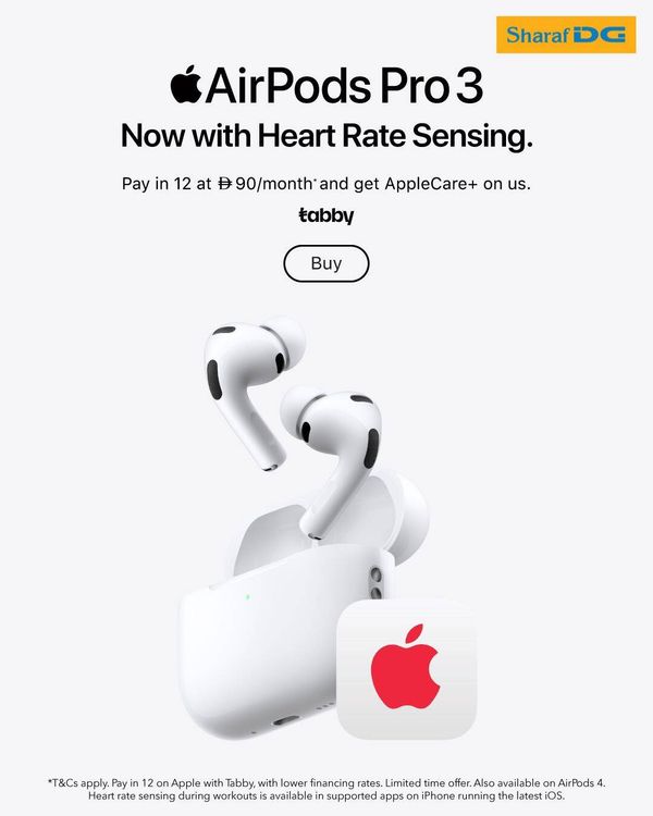 AirPods Pro 3 Sale from Sharaf DG until 22nd April