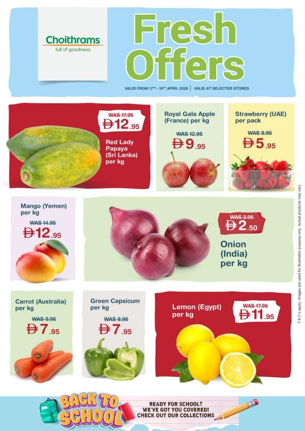 Fresh Offers from Choithrams until 19th April