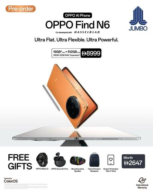 OPPO Find N6 Sale from Jumbo until 10th April