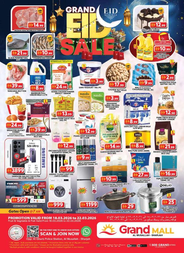Weekend Deals - Grand Mall Sharjah from Grand Hypermarket until 22nd March
