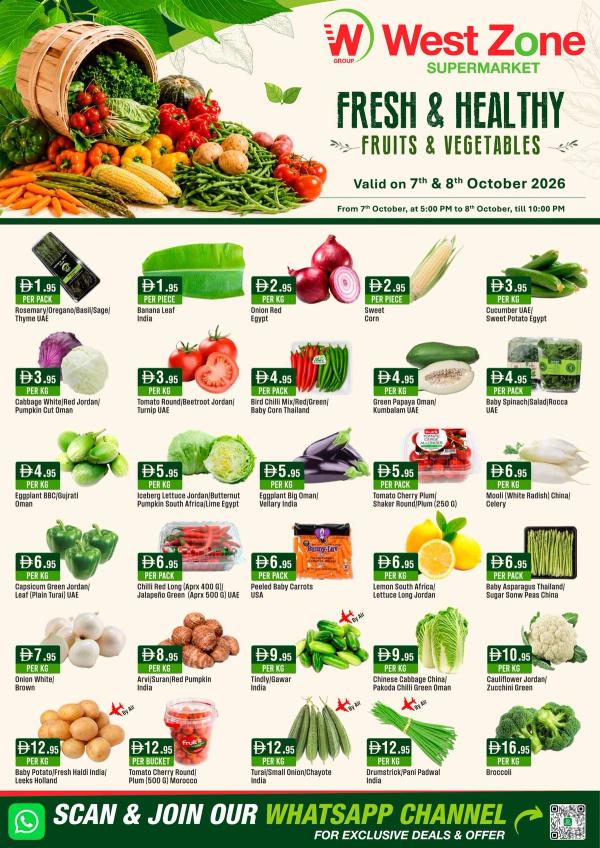 Fresh & Healthy from West Zone until 8th October