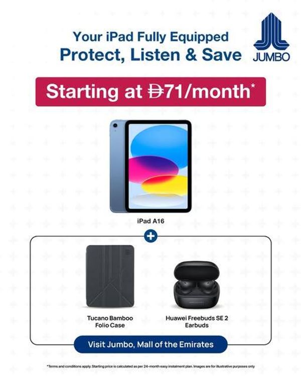 Sale On iPad from Jumbo until 17th April