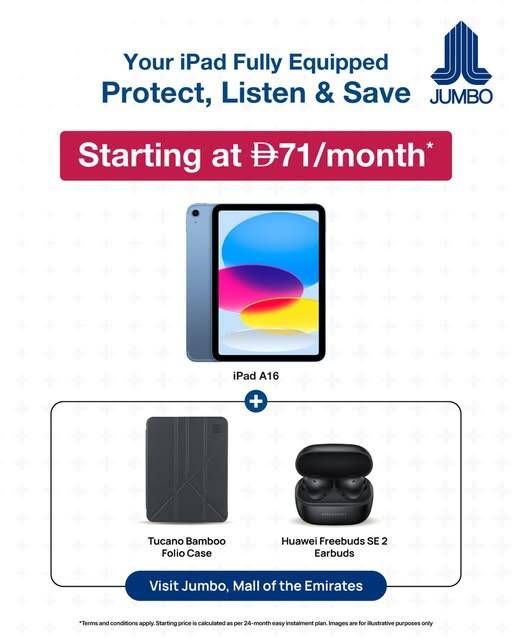 Sale On iPad from Jumbo until 17th April