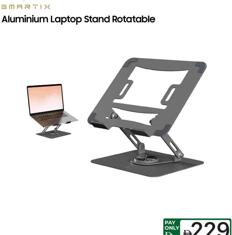 SMARTIX Aluminium Laptop Stand Rotatable