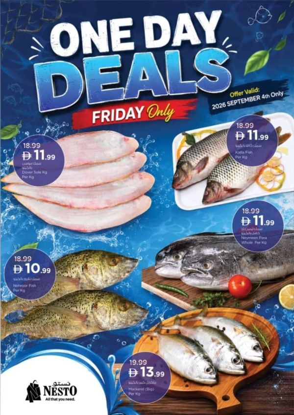 One Day Deals from Nesto until 4th September