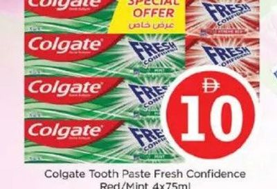 Colgate Tooth Paste Fresh Confidence Red/Mint 4x75ml