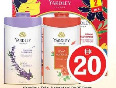 Yardley Talc Assorted 2x250gm