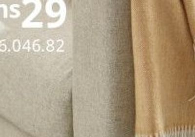 HOLMVI throw, beige-yellow, 120x160 cm