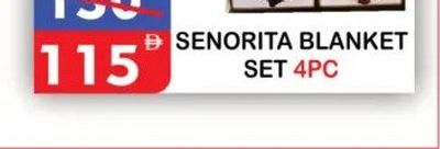 Senorita Blanket Set 4PC