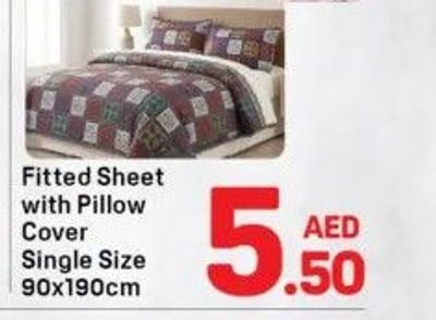 Fitted Sheet with Pillow Single Size 90x190cm