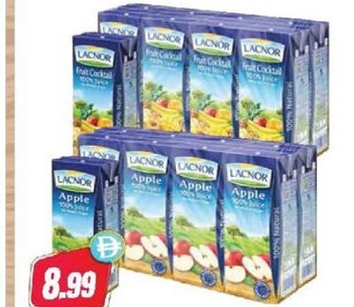 Lacnor Juice Asrt 180ml X 8pcs