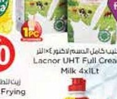 Lacnor UHT Full Cream Milk 4x1Lt
