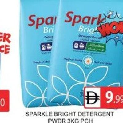 Sparkle Bright Detergent Powder 3KG PCH