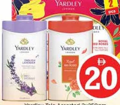 Yardley Talc Assorted 2x250gm