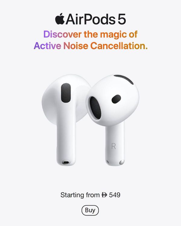 Sale On AirPods 5 from Sharaf DG until 30th September