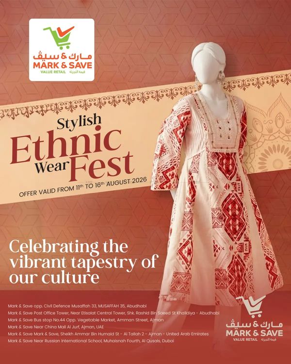 Stylish Ethnic Wear Fest from Mark & Save until 16th August