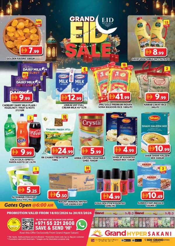 Weekend Deals - Grand Hyper Sakani from Grand Hypermarket until 20th March