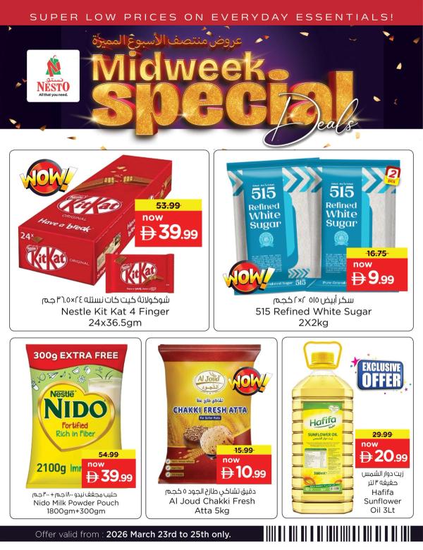 Midweek Special Deals from Nesto until 25th March