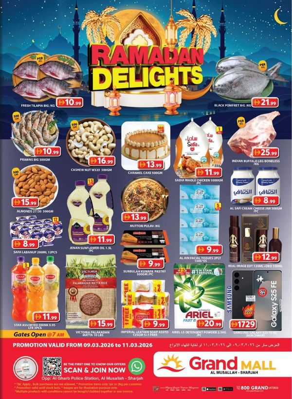 Midweek Deals Grand - Grand Mall Sharjah from Grand Hypermarket until 11th March