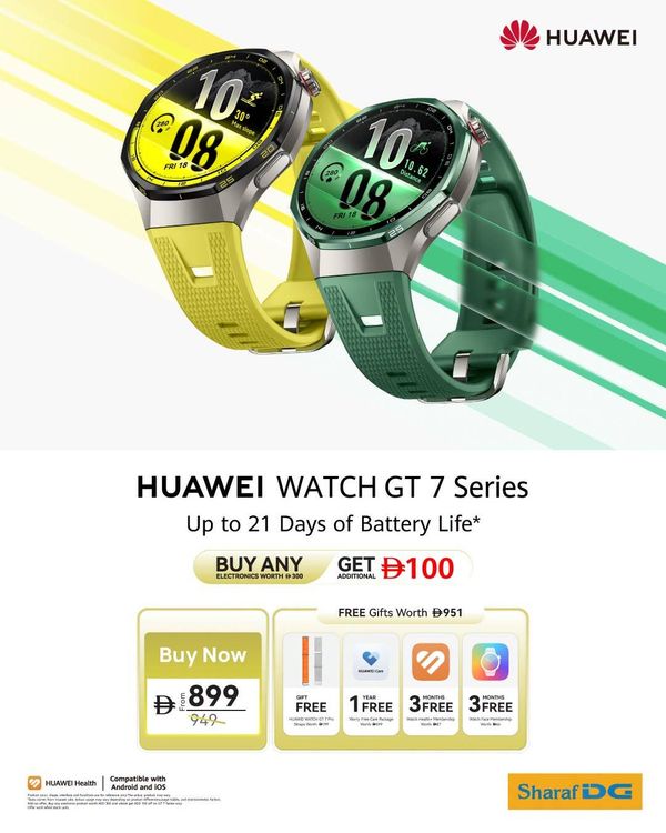 Sale On HUAWEI Watch from Sharaf DG until 30th September