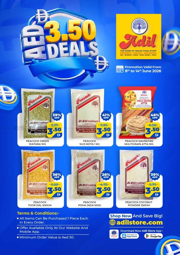 AED 3.50 Deals from Al Adil until 14th June