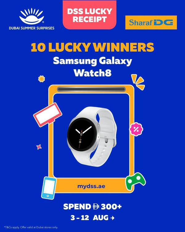 Sale On Samsung Galaxy Watch8 from Sharaf DG until 12th August