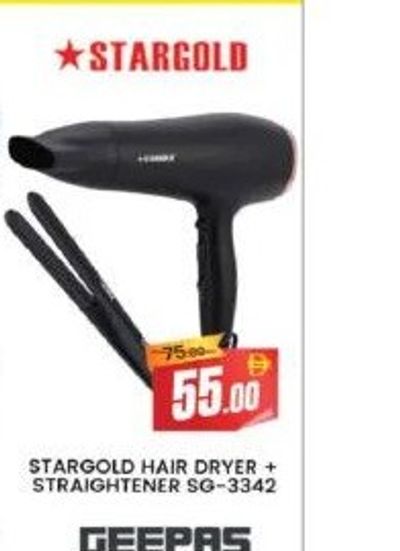 STARGOLD HAIR DRYER + STRAIGHTENER SG-3342